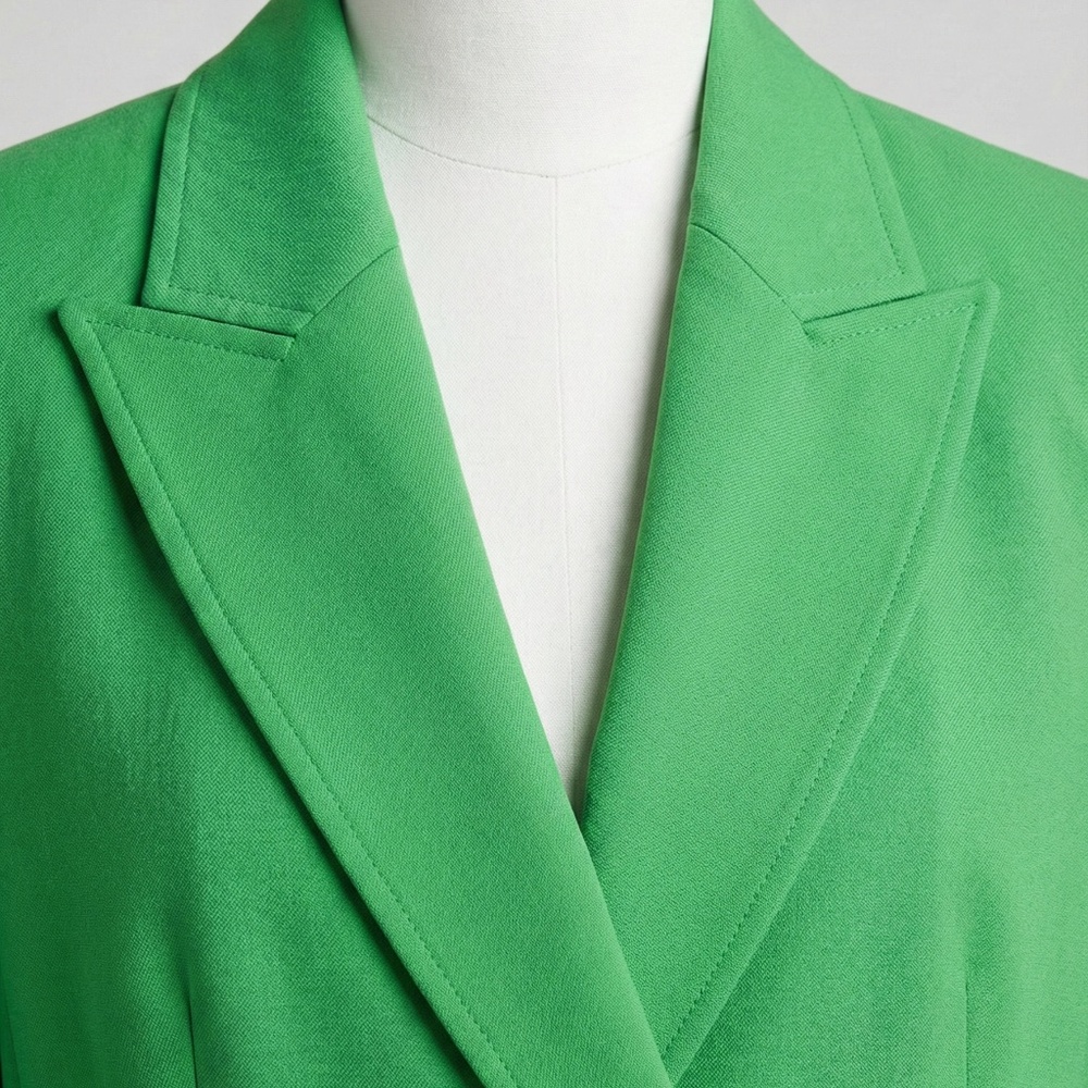 Talbots Green Double-Breasted Statement Blazer - image 3